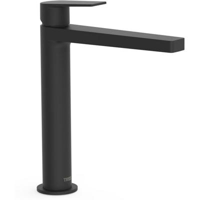 Wastafelkraan Tres Project | Opbouw | Mengkraan | Hoog model | 1-hendel | Rond | Zwart mat