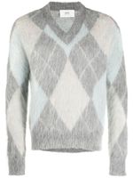 AMI Paris sweat à motif de losanges - Gris