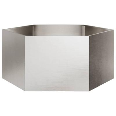 VidaXL Plantenbak zeshoek 104x90x45 cm roestvrijstaal