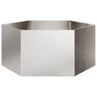 VidaXL Plantenbak zeshoek 104x90x45 cm roestvrijstaal