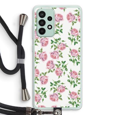 Kleine roosjes: Samsung Galaxy A52s 5G Transparant Hoesje met koord