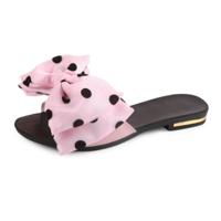Zomer dames wilde woord slippers Bow antislip strand schoenen grootte: 39 (roze)