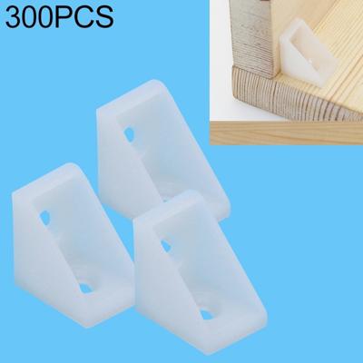 300 stuks plastic verdikte afneembare hoek connector meubilair rechte hoek Board beugel zonder dekking grootte: S (wit)