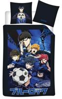 Blue Lock dekbedovertrek polyester 140 x 200 cm - Katoen - 63 x 63 cm