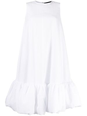 Melitta Baumeister robe sans manches à ourlet bouffant - Blanc