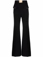 Elisabetta Franchi pantalon évasé à taille haute - Noir