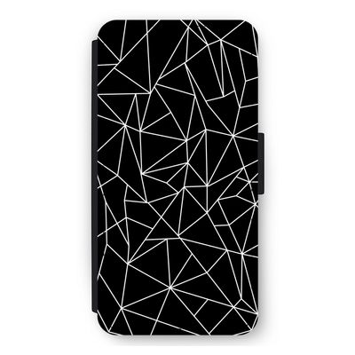 Geometrische lijnen wit: iPhone 11 Flip Hoesje
