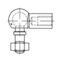 TOOLCRAFT 147232 Haaks gewricht 10 mm Galvanisch verzinkt staal 10 stuk(s) - thumbnail