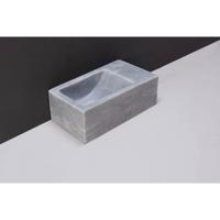 Forzalaqua Venetia Xs fonteinbak 29x16x10cm wasbak Links 1 kraangat rechts Natuursteen Cloudy marmer gezoet 100376