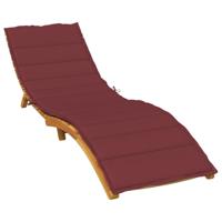 VidaXL Ligbedkussen 200x60x4 cm stof gemêleerd wijnrood