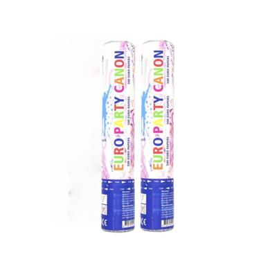 Folat confetti kanon 500 euro briefjes - 2x stuks - 28 cm - confetti shooter - feestartikelen
