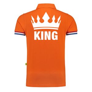 Luxe King poloshirt oranje 200 grams voor heren 2XL  -