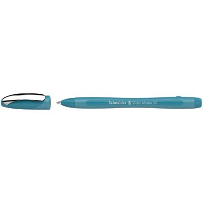 Schneider balpen Slider Memo Colour Edition, extra breed, blauwe inkt, teal