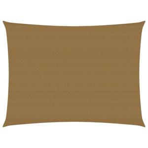 vidaXL Zonnezeil 160 g/m² 5x6 m HDPE taupe