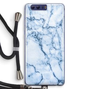 Blauw marmer: Honor 9 Transparant Hoesje met koord