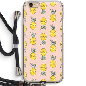 Ananas: iPhone 6 / 6S Transparant Hoesje met koord