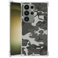 Samsung Galaxy S24 Ultra Doorzichtige Silicone Hoesje Army Light