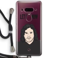 Let It Snow: HTC U12+ Transparant Hoesje met koord
