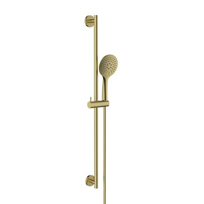 Glijstangset Wiesbaden Remi Met Handdouche 3 Standen 150 cm Geborsteld Messing