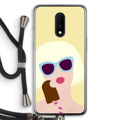 Ice cream: OnePlus 7 Transparant Hoesje met koord