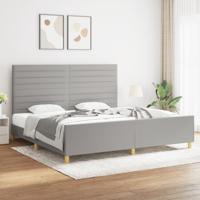 Bedframe zonder matras stof lichtgrijs 200x200 cm