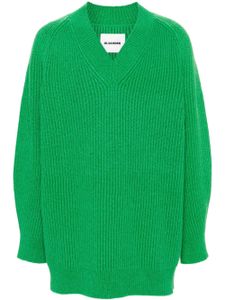 Jil Sander pull en maille nervurée - Vert