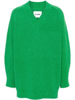 Jil Sander pull en maille nervurée - Vert