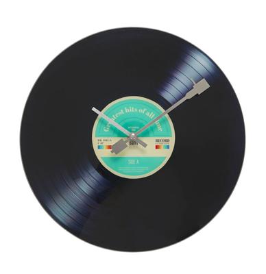 Wandklok Greatest Hits Vinyl Plaat in Glas 30 cm