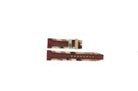 Horlogeband Burberry BU9017 Leder Rood 20mm