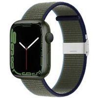 Nylon bandje met klemsluiting - Groen - Geschikt voor Apple Watch 38mm / 40mm / 41mm - thumbnail