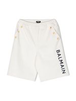 Balmain Kids bermuda à logo imprimé - Blanc - thumbnail