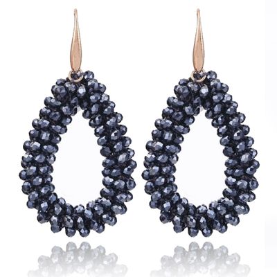 Druppel oorbellen Cilla Jewels Stardust Antraciet Goudkleurig