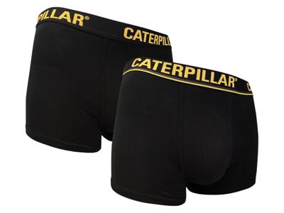 Caterpillar 2 heren boxers (Zwart/geel, XXL)