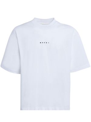 Marni t-shirt en coton à logo imprimé - Blanc