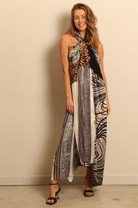 1/OFF 1/OFF - jurk - Dress Designer Scarf Maxi H - multi