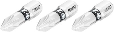 HAZET Bit 2216N-PZ2/3 · 1/4 inch (6,3 mm) zeskant massief · Pozidriv-profiel PZ · 3-delig · SW PZ2