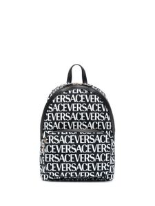 Versace sac à dos à logo imprimé - Noir