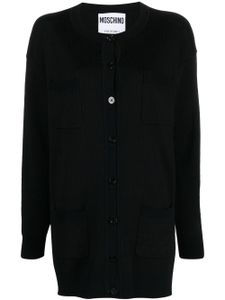 Moschino cardigan à motif monogrammé en jacquard - Noir