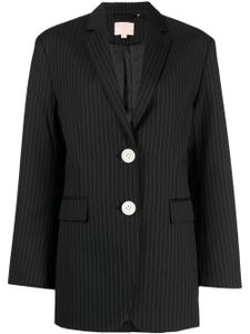 BAPY BY *A BATHING APE® blazer boutonné à fines rayures - Noir