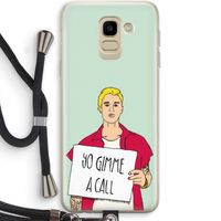 Gimme a call: Samsung Galaxy J6 (2018) Transparant Hoesje met koord