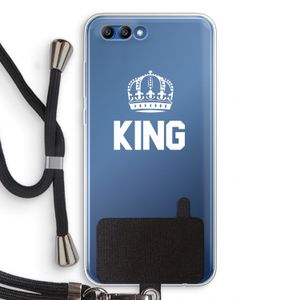 King zwart: Honor 10 Transparant Hoesje met koord