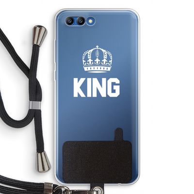 King zwart: Honor 10 Transparant Hoesje met koord
