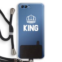 King zwart: Honor 10 Transparant Hoesje met koord