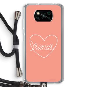 Friends heart: Xiaomi Poco X3 Pro Transparant Hoesje met koord