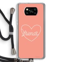 Friends heart: Xiaomi Poco X3 Pro Transparant Hoesje met koord