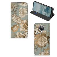 Smart Cover voor Nokia G10 | G20 Vintage Bird Flowers - thumbnail