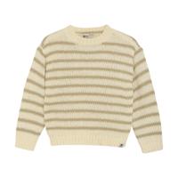 Daily7 winter sweater meisjes - zand - strepen/gebreid Daily7 winter sweater meisjes - zand - strepen/gebreid