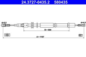 ATE Handremkabel 24.3727-0435.2