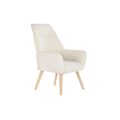 Leunstoel DKD Home Decor Crème Natuurlijk 65 x 75 x 96 cm