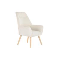 Leunstoel DKD Home Decor Crème Natuurlijk 65 x 75 x 96 cm